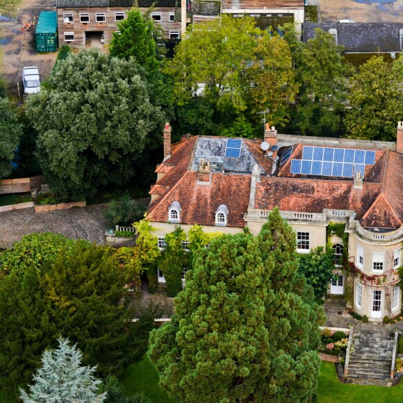 Exclusif - Vue aérienne de la maison de George Clooney et sa femme Amal Alamuddin à Sonning dans le comté de Berkshire, le 10 octobre 2014.