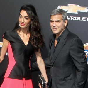 George Clooney et sa femme Amal Alamuddin Clooney à Los Angeles le 9 mai 2015