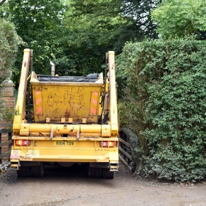 Travaux dans la propriété de George Clooney et de sa femme Amal Alamuddin Clooney à Sonning, le 28 septembre 2015 avec des camions qui arrivent et les voisins qui se plaignent.