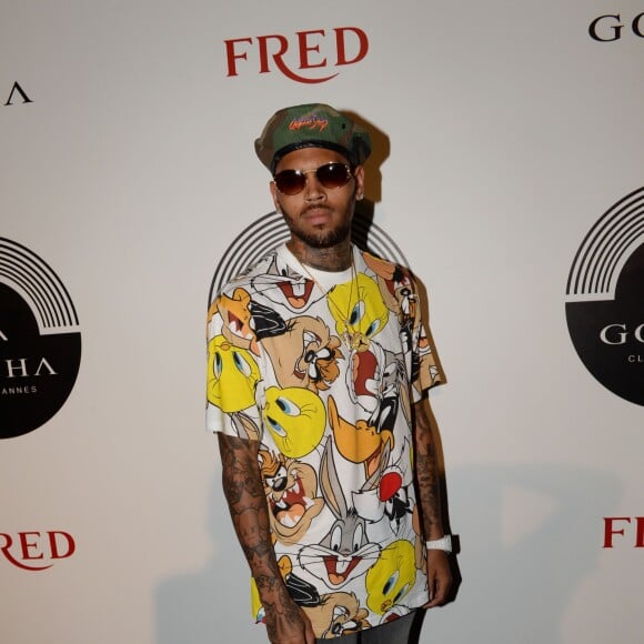 Exclusif - Chris Brown en concert au Gotha club à Cannes le 30 juillet 2015.