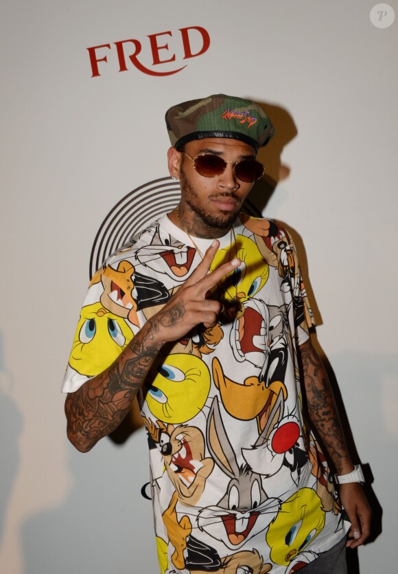 Exclusif - Chris Brown en concert au Gotha club à Cannes le 30 juillet 2015