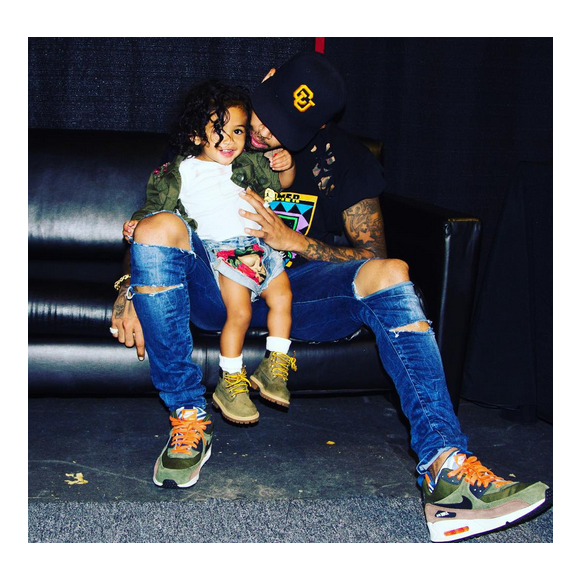 Chris Brown et sa fille Royalty / photo postée sur Instagram.