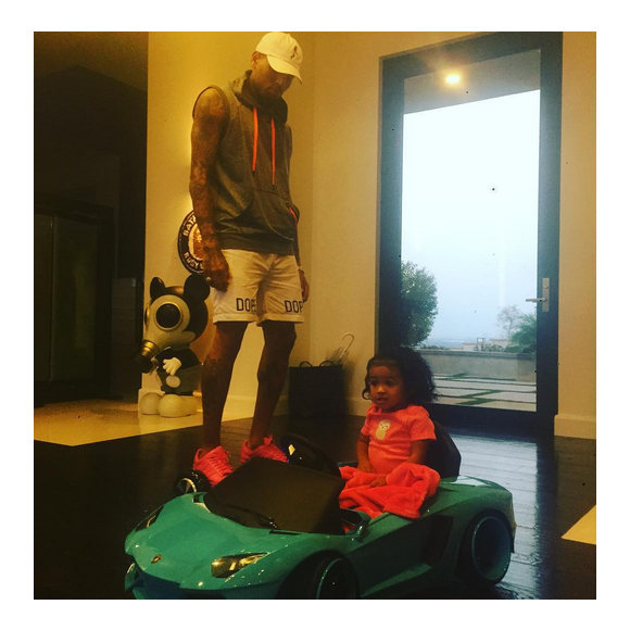 Chris Brown et sa fille Royalty / photo postée sur Instagram.