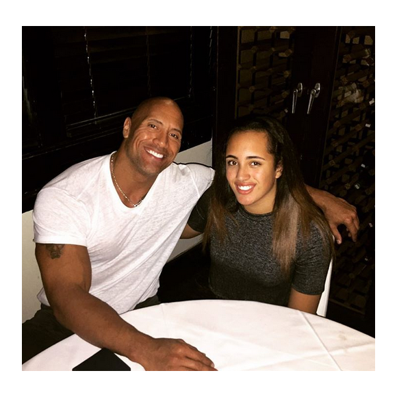 Dwayne Johnson et sa fille Simone Alexandra / photo postée sur Instagram.