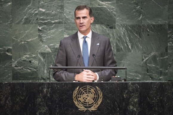 Le roi Felipe VI d'Espagne aux Nations unies à New York le 25 septembre 2015.
