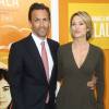 Andrew Shue et sa femme Amy Robach - Première de "He named me Malala" à New York, le 24 septembre 2015.
