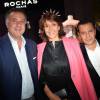 Philippe Bénacin (PDG d'Interparfums), Carole Rousseau et Jean Madar (Directeur général de Inter Parfums) - Photocall de la soirée pour les 90 ans de la marque " Rochas" à Paris le 30 septembre 2015.