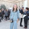 Ana Girardot arrive au Grand Palais pour assister au défilé Chloé (collection printemps-été 2016). Paris, le 1er octobre 2015.
