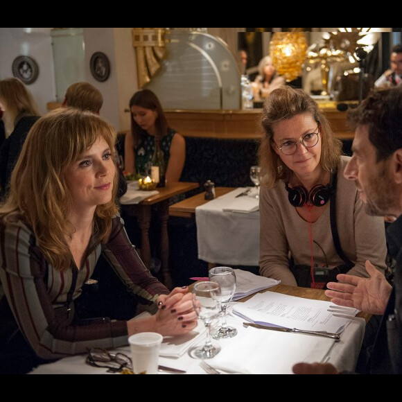 Anne Giafferi, Isabelle Carré, Patrick Bruel sur le tournage de Ange & Gabrielle.