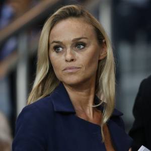 Cécile de Ménibus - People au match de football PSG-Bordeaux au Parc des Princes à Paris le 11 septembre 2015.