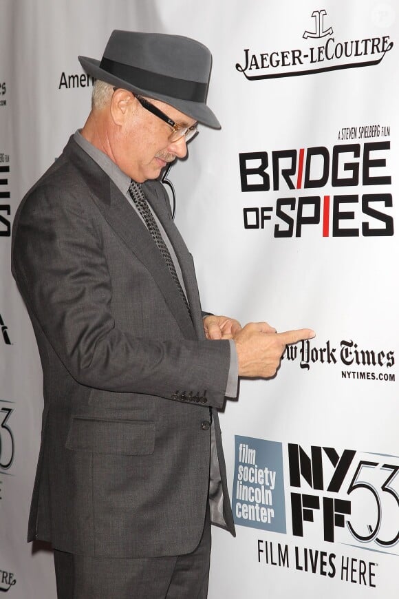 Tom Hanks à la première de "Bridge Of Spies" au 53e New York Film Festival, le 4 octobre 2015.