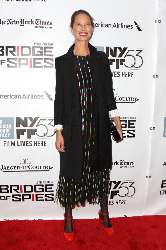 Christy Turlington Burns à la première de "Bridge Of Spies" au 53e New York Film Festival, le 4 octobre 2015.