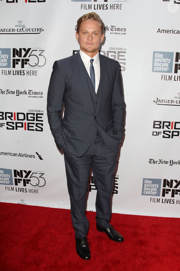 Billy Magnussen à la première de "Bridge Of Spies" au 53e New York Film Festival, le 4 octobre 2015.