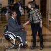 Letizia d'Espagne à la Zarzuela, à Madrid, le 5 octobre 2015 pour une réunion du Conseil de la Commission royale sur le handicap.
