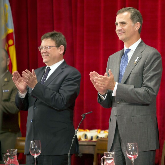 Le roi Felipe VI d'Espagne remettait le 2 octobre 2015 les prix Roi Jaime Ier lors d'une cérémonie à Valence