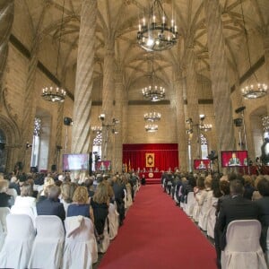 Le roi Felipe VI d'Espagne remettait le 2 octobre 2015 les prix Roi Jaime Ier lors d'une cérémonie à Valence