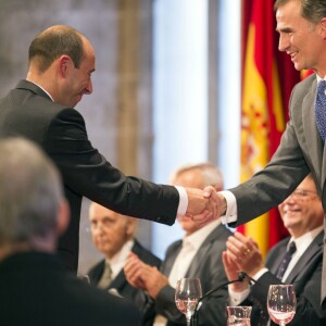 Le roi Felipe VI d'Espagne remettait le 2 octobre 2015 les prix Roi Jaime Ier lors d'une cérémonie à Valence