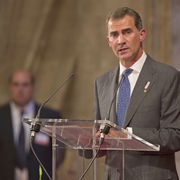 Le roi Felipe VI d'Espagne remettait le 2 octobre 2015 les prix Roi Jaime Ier lors d'une cérémonie à Valence