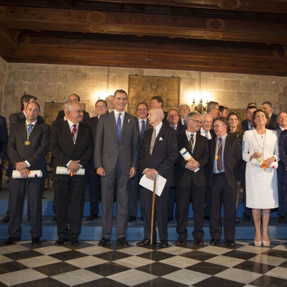 Le roi Felipe VI d'Espagne remettait le 2 octobre 2015 les prix Roi Jaime Ier lors d'une cérémonie à Valence