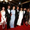 Jessica Barden, Ben Whishaw, Léa Seydoux, Colin Farrell, Rachel Weisz, Yorgos Lanthimos, Ariane Labed, Aggeliki Papoulia - Montée des marches du film "The Lobster" lors du 68e Festival International du Film de Cannes, le 15 mai 2015.