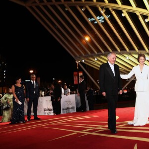 Charlotte Rampling et son compagnon Jean-Noël Tassez au 13e Festival International du Film de Marrakech, le 30 novembre 2013.