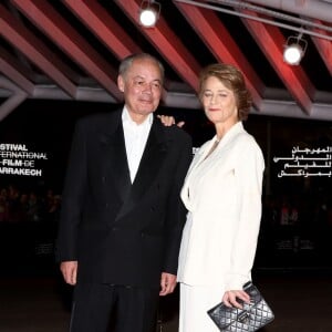Charlotte Rampling et son compagnon Jean-Noël Tassez au 13e Festival International du Film de Marrakech, le 30 novembre 2013.