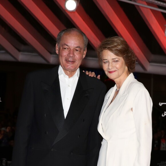 Charlotte Rampling et son compagnon Jean-Noël Tassez au 13e Festival International du Film de Marrakech, le 30 novembre 2013.