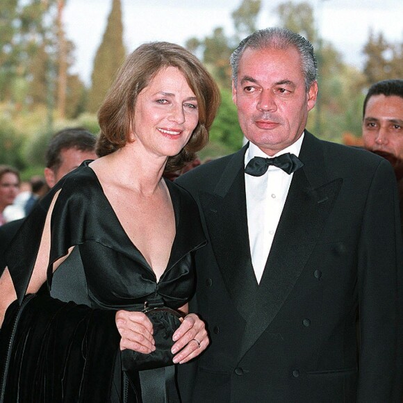 Charlotte Rampling et son compagnon Jean-Noël Tassez à Marrakech en 2001.