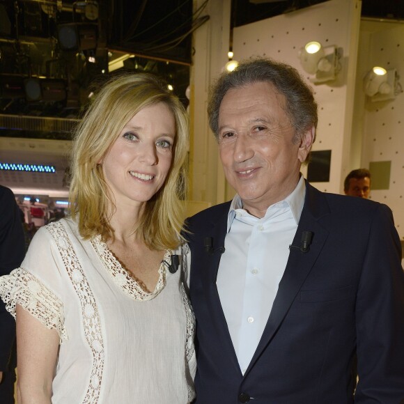 Michel Drucker et sa nièce Léa Drucker Enregistrement de l'émission "Vivement Dimanche". Avril 2015.