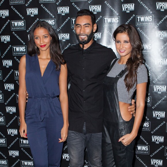 Flora Coquerel, La Fouine et Malika Menard assistent a l' After Fashion Week Party ELEVENPARIS au VIP Room a Paris, france, Le 8 Octobre 2015.