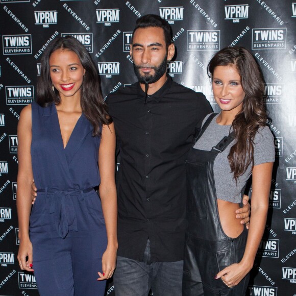 Flora Coquerel, La Fouine et Malika Menard assistent a l' After Fashion Week Party ELEVENPARIS au VIP Room a Paris, france, Le 8 Octobre 2015.