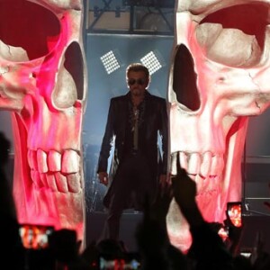 Photo Exclusive - Johnny Hallyday au palais Nikaia, premier concert de sa tournée "Rester Vivant" à Nice, le 2 octobre 2015.