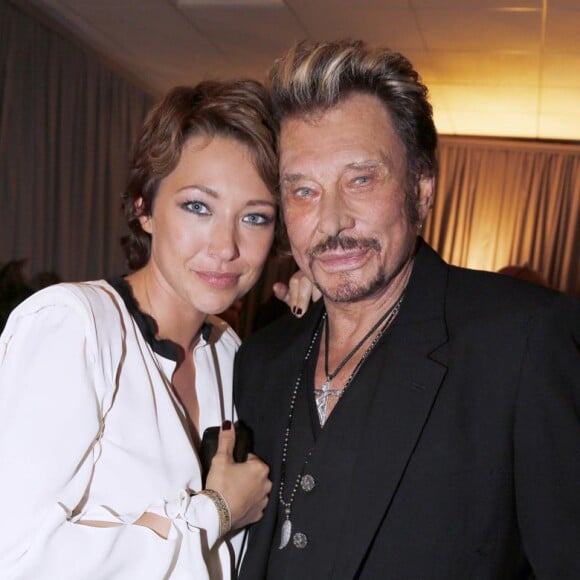 Photos exclusives, reproduction interdite : Johnny Hallyday a fêté ses 69 ans au Stade de France le 15 juin et donné 3 concerts les 15,16 et 17 Juin. Johnny et sa fille aînée Laura Smet