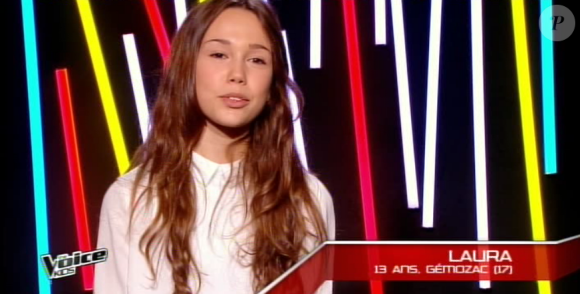 La petite Laura, dans The Voice Kids saison 2, le vendredi 9 octobre 2015 sur TF1.