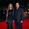 Johnny Depp et sa femme Amber Heard - Avant-première du film "Strictly Criminal" ("Black Mass") lors du Festival BFI à Londres, le 11 octobre 2015.