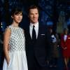 Benedict Cumberbatch et sa femme Sophie Hunter - Avant-première du film "Strictly Criminal" ("Black Mass") lors du Festival BFI à Londres, le 11 octobre 2015.