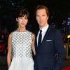 Benedict Cumberbatch et sa femme Sophie Hunter - Avant-première du film "Strictly Criminal" ("Black Mass") lors du Festival BFI à Londres, le 11 octobre 2015.