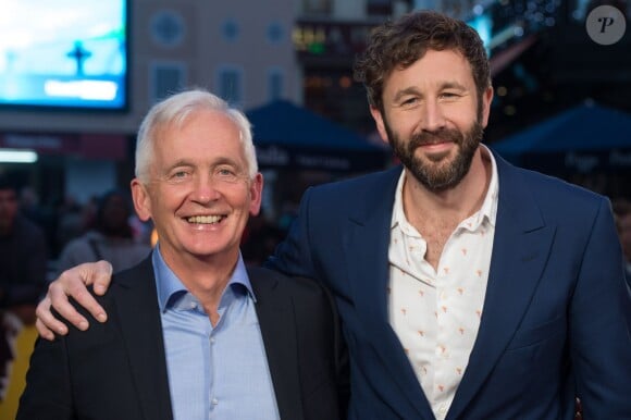 David Walsh et Chris O'Dowd - Avant-première du film "High Rise" lors du Festival du Film BFI au Odeon Leicester Square à Londres, le 9 octobre 2015.