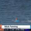 Mick Fanning, attaqué par un requin le 19 juillet 2015 lors de l'Open de Jeffreys Bay, en Afrique du Sud