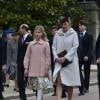 La comtesse Sophie de Wessex et sa fille Lady Louise Windsor avec la famille royale le 5 avril 2015 à Windsor pour la messe de Pâques.