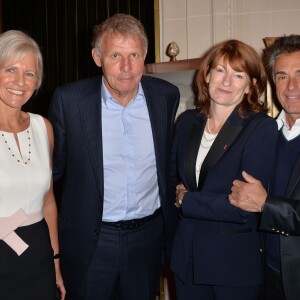 Suzanna Flammarion de Bokay, Patrick Poivre d'Arvor, Gérard Holtz et sa femme Muriel Mayette - Huitième édition du prix Meurice pour l'art contemporain à Paris, le 12 octobre 2015.