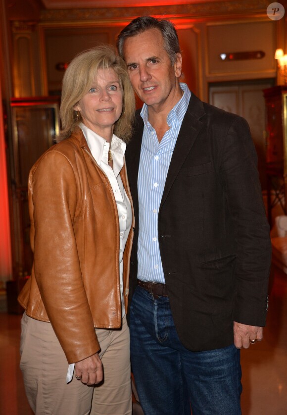 Bernard de La Villardière et sa femme Anne - Huitième édition du prix Meurice pour l'art contemporain à Paris, le 12 octobre 2015.
