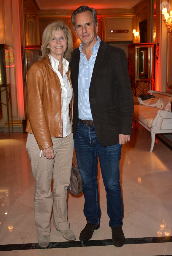 Bernard de La Villardière et sa femme Anne - Huitième édition du prix Meurice pour l'art contemporain à Paris, le 12 octobre 2015.