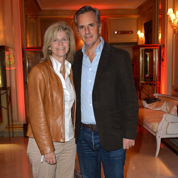 Bernard de La Villardière et sa femme Anne - Huitième édition du prix Meurice pour l'art contemporain à Paris, le 12 octobre 2015.