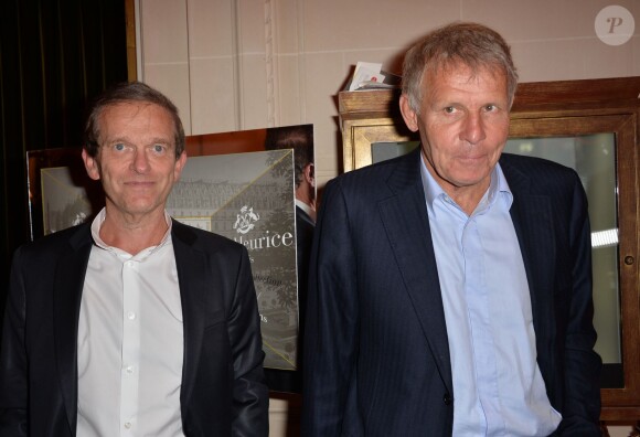 Frédéric Saldmann et Patrick Poivre d'Arvor - Huitième édition du prix Meurice pour l'art contemporain à Paris, le 12 octobre 2015.
