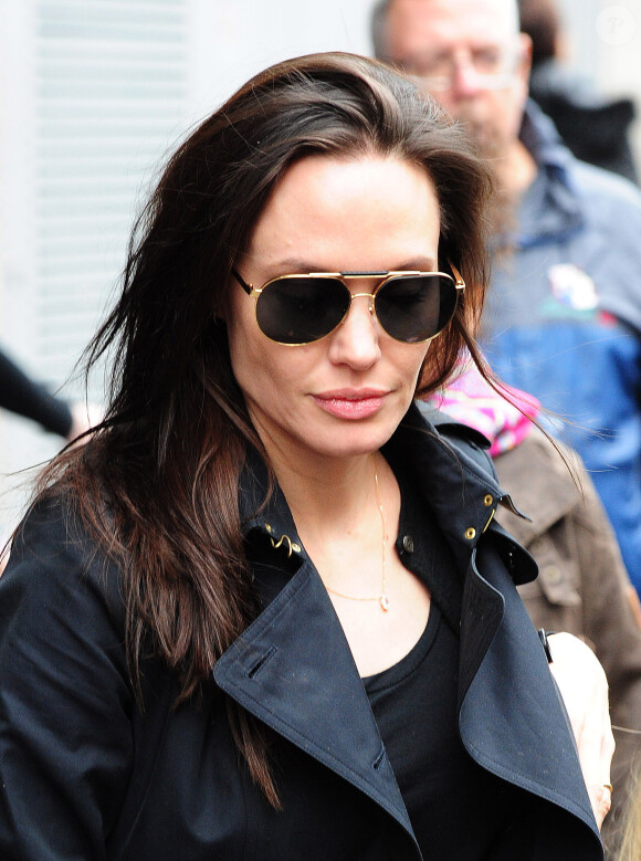 Exclusif - Premières photos à Londres d'Angelina Jolie le 5 September 2015.