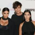Kourtney Kardashian, Kris Jenner, Kim Kardashian enceinte à la soirée du 50ème anniversaire de la revue féminine ‘Cosmopolitan' à West Hollywood, le 12 octobre 2015