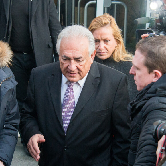 Dominique Strauss-Kahn à Lille lors de son procès pour proxénétisme aggravé dit "l'affaire du Carlton", le 18 février 2015