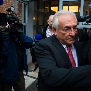 Dominique Strauss-Kahn à Lille le 12 février 2015 lors de son procès pour proxénétisme aggravé