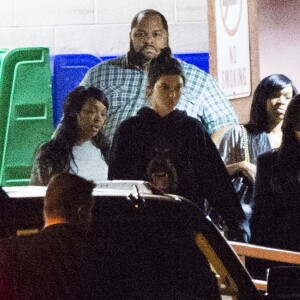 Kim Kardashian, Kendall Jenner, Malika Haqq et Kris Jenner à l'hôpital Sunrise de Las Vegas où est hospitalisé Lamar Odom, le 17 octobre2015